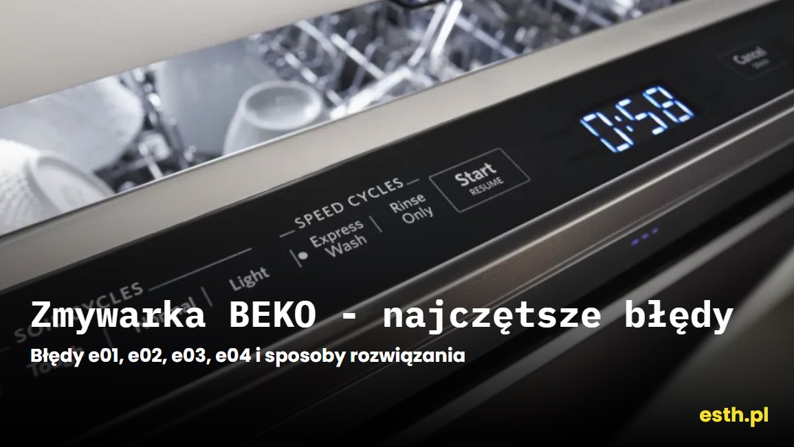 Jak usunąć błąd E01 i inne błędy w zmywarce Beko? Krok po kroku